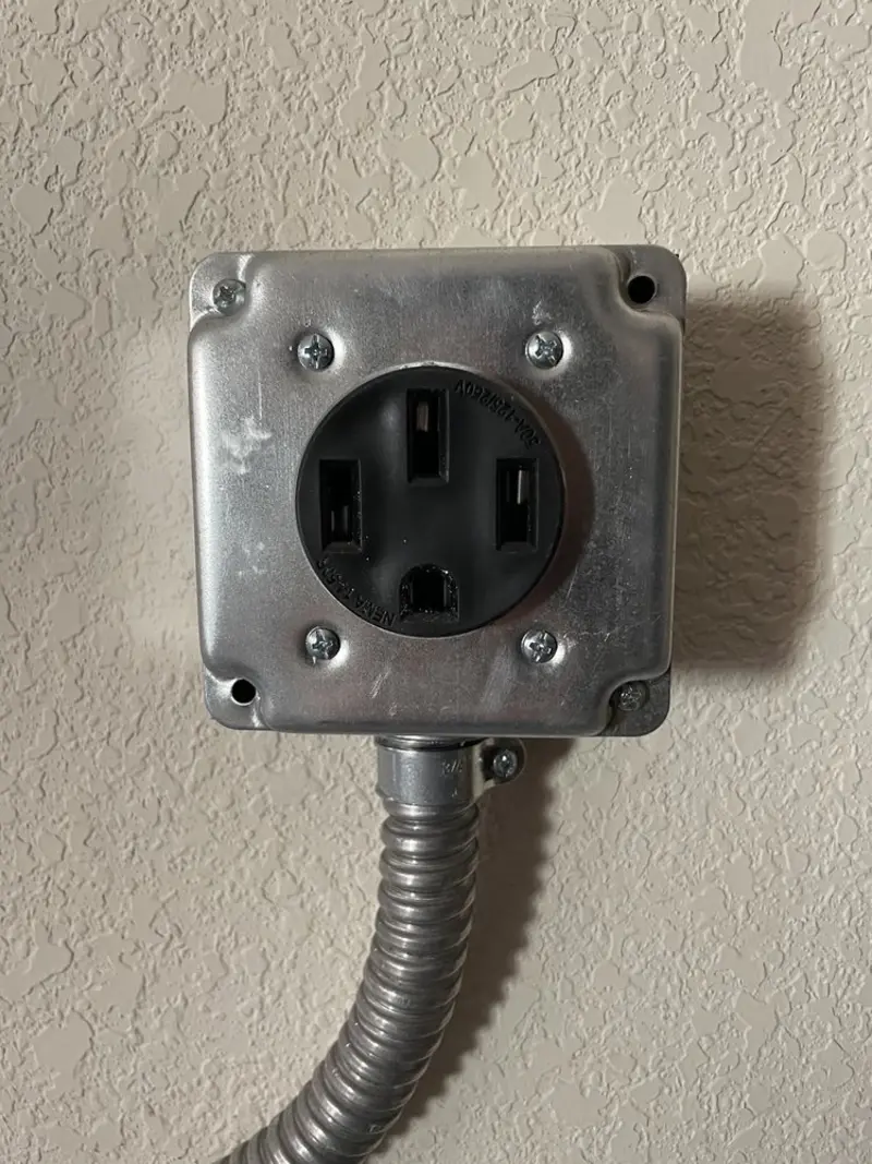 NEMA 14-50 outlet installed for Electrical Panel Upgrade in Chatfield